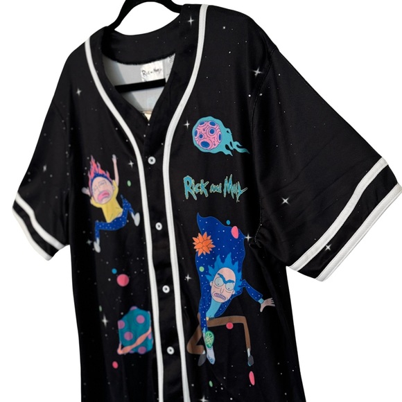 🔥🔥Rick And Morty Trippy Cosmic Baseball Jersey - Picture 3 of 9